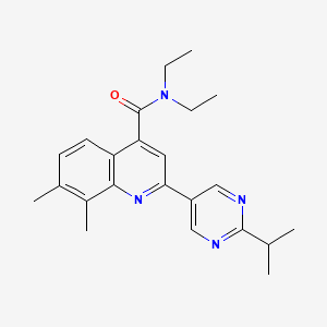 N,N-diethyl-2-(2-isopropylpyrimidin-5-yl)-7,8-dimethylquinoline-4-carboxamide