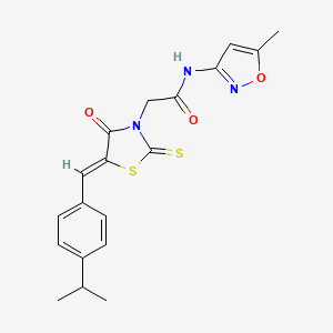 2-[5-(4-isopropylbenzylidene)-4-oxo-2-thioxo-1,3-thiazolidin-3-yl]-N-(5-methyl-3-isoxazolyl)acetamide