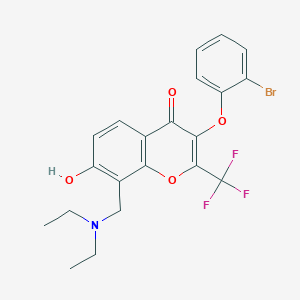 3-(2-bromophenoxy)-8-[(diethylamino)methyl]-7-hydroxy-2-(trifluoromethyl)-4H-chromen-4-one