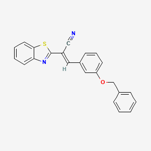 molecular formula C23H16N2OS B3915989 2-(1,3-benzothiazol-2-yl)-3-[3-(benzyloxy)phenyl]acrylonitrile 