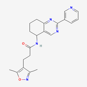molecular formula C21H23N5O2 B3915991 3-(3,5-dimethyl-4-isoxazolyl)-N-[2-(3-pyridinyl)-5,6,7,8-tetrahydro-5-quinazolinyl]propanamide 