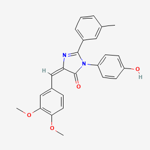 5-(3,4-dimethoxybenzylidene)-3-(4-hydroxyphenyl)-2-(3-methylphenyl)-3,5-dihydro-4H-imidazol-4-one