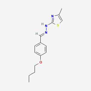 4-butoxybenzaldehyde (4-methyl-1,3-thiazol-2-yl)hydrazone