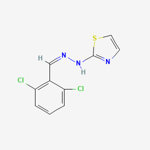 molecular formula C10H7Cl2N3S B3916022 2,6-dichlorobenzaldehyde 1,3-thiazol-2-ylhydrazone 