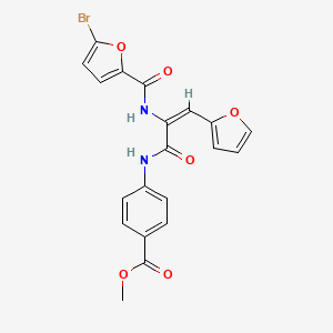 molecular formula C20H15BrN2O6 B3916045 methyl 4-{[2-[(5-bromo-2-furoyl)amino]-3-(2-furyl)acryloyl]amino}benzoate 
