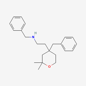 molecular formula C23H31NO B3916065 N-benzyl-2-(4-benzyl-2,2-dimethyltetrahydro-2H-pyran-4-yl)ethanamine 