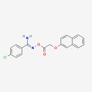 4-chloro-N'-{[(2-naphthyloxy)acetyl]oxy}benzenecarboximidamide