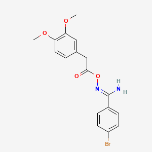 4-bromo-N'-{[(3,4-dimethoxyphenyl)acetyl]oxy}benzenecarboximidamide