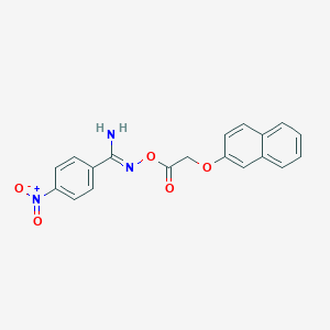 molecular formula C19H15N3O5 B3916115 N'-{[(2-naphthyloxy)acetyl]oxy}-4-nitrobenzenecarboximidamide 