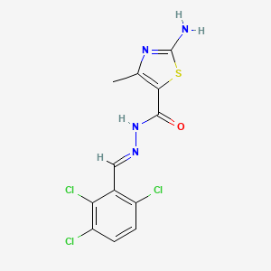 molecular formula C12H9Cl3N4OS B3916118 2-amino-4-methyl-N'-(2,3,6-trichlorobenzylidene)-1,3-thiazole-5-carbohydrazide 