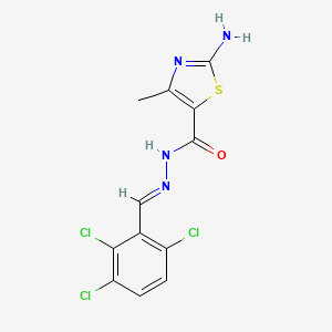 2-amino-4-methyl-N-[(E)-(2,3,6-trichlorophenyl)methylideneamino]-1,3-thiazole-5-carboxamide