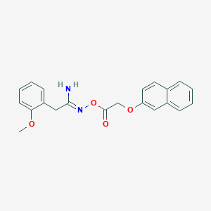 molecular formula C21H20N2O4 B3916127 2-(2-methoxyphenyl)-N'-{[(2-naphthyloxy)acetyl]oxy}ethanimidamide 