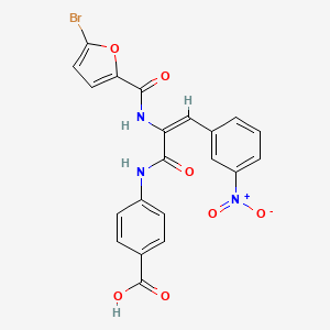 molecular formula C21H14BrN3O7 B3916133 4-{[2-[(5-bromo-2-furoyl)amino]-3-(3-nitrophenyl)acryloyl]amino}benzoic acid 