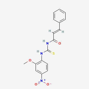 molecular formula C17H15N3O4S B3916135 N-{[(2-methoxy-4-nitrophenyl)amino]carbonothioyl}-3-phenylacrylamide 