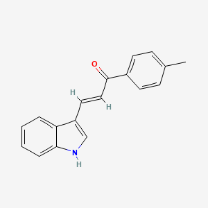 molecular formula C18H15NO B3916138 3-(1H-indol-3-yl)-1-(4-methylphenyl)-2-propen-1-one 