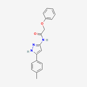 N-[3-(4-methylphenyl)-1H-pyrazol-5-yl]-2-phenoxyacetamide