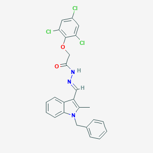 molecular formula C25H20Cl3N3O2 B391618 N'-[(1-benzyl-2-methyl-1H-indol-3-yl)methylene]-2-(2,4,6-trichlorophenoxy)acetohydrazide 