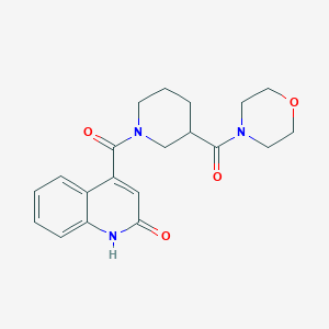 4-[3-(morpholine-4-carbonyl)piperidine-1-carbonyl]-1H-quinolin-2-one