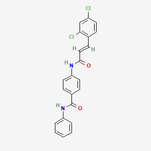 molecular formula C22H16Cl2N2O2 B3916204 4-{[3-(2,4-dichlorophenyl)acryloyl]amino}-N-phenylbenzamide 