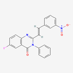 molecular formula C22H14IN3O3 B3916222 6-iodo-2-[2-(3-nitrophenyl)vinyl]-3-phenyl-4(3H)-quinazolinone 