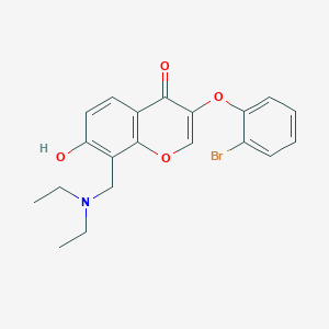 molecular formula C20H20BrNO4 B3916232 3-(2-bromophenoxy)-8-[(diethylamino)methyl]-7-hydroxy-4H-chromen-4-one 