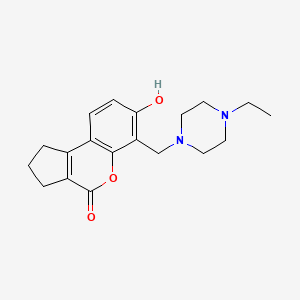molecular formula C19H24N2O3 B3916252 6-[(4-ethyl-1-piperazinyl)methyl]-7-hydroxy-2,3-dihydrocyclopenta[c]chromen-4(1H)-one 