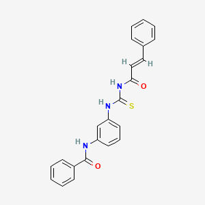 molecular formula C23H19N3O2S B3916265 N-(3-{[(cinnamoylamino)carbonothioyl]amino}phenyl)benzamide 