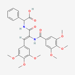 molecular formula C30H32N2O10 B3916268 phenyl{[2-[(3,4,5-trimethoxybenzoyl)amino]-3-(3,4,5-trimethoxyphenyl)acryloyl]amino}acetic acid 