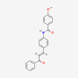 molecular formula C23H19NO3 B3916273 4-methoxy-N-[4-(3-oxo-3-phenyl-1-propen-1-yl)phenyl]benzamide 