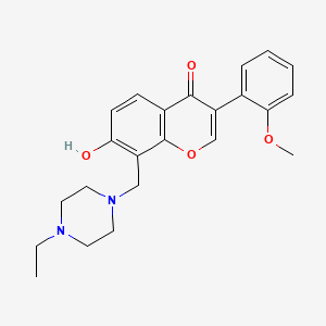 8-[(4-ethylpiperazin-1-yl)methyl]-7-hydroxy-3-(2-methoxyphenyl)-4H-chromen-4-one