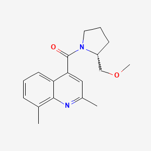molecular formula C18H22N2O2 B3916316 4-{[(2R)-2-(methoxymethyl)pyrrolidin-1-yl]carbonyl}-2,8-dimethylquinoline 