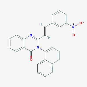 molecular formula C26H17N3O3 B3916328 3-(1-naphthyl)-2-[2-(3-nitrophenyl)vinyl]-4(3H)-quinazolinone 