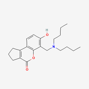 molecular formula C21H29NO3 B3916344 6-[(dibutylamino)methyl]-7-hydroxy-2,3-dihydrocyclopenta[c]chromen-4(1H)-one 