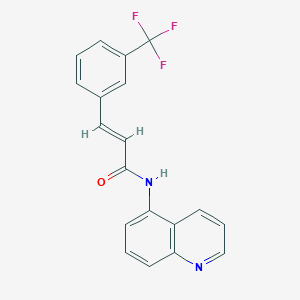 molecular formula C19H13F3N2O B3916358 N-5-quinolinyl-3-[3-(trifluoromethyl)phenyl]acrylamide 
