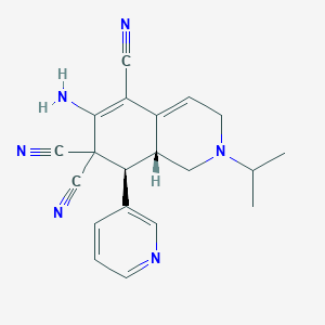 6-amino-2-isopropyl-8-(3-pyridinyl)-2,3,8,8a-tetrahydro-5,7,7(1H)-isoquinolinetricarbonitrile