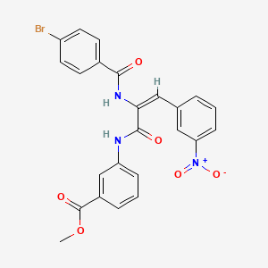 molecular formula C24H18BrN3O6 B3916361 methyl 3-{[2-[(4-bromobenzoyl)amino]-3-(3-nitrophenyl)acryloyl]amino}benzoate 