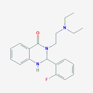 molecular formula C20H24FN3O B3916409 3-[2-(diethylamino)ethyl]-2-(2-fluorophenyl)-2,3-dihydro-4(1H)-quinazolinone 