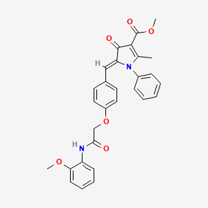 molecular formula C29H26N2O6 B3916424 methyl 5-(4-{2-[(2-methoxyphenyl)amino]-2-oxoethoxy}benzylidene)-2-methyl-4-oxo-1-phenyl-4,5-dihydro-1H-pyrrole-3-carboxylate 