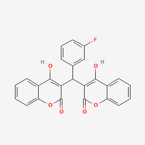 molecular formula C25H15FO6 B3916436 3,3'-[(3-fluorophenyl)methylene]bis(4-hydroxy-2H-chromen-2-one) CAS No. 6160-02-7