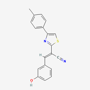 molecular formula C19H14N2OS B3916448 3-(3-hydroxyphenyl)-2-[4-(4-methylphenyl)-1,3-thiazol-2-yl]acrylonitrile 