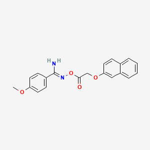 molecular formula C20H18N2O4 B3916450 4-methoxy-N'-{[(2-naphthyloxy)acetyl]oxy}benzenecarboximidamide 