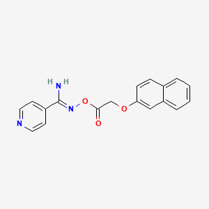 molecular formula C18H15N3O3 B3916455 N'-{[2-(2-naphthyloxy)acetyl]oxy}-4-pyridinecarboximidamide 