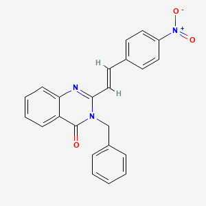 molecular formula C23H17N3O3 B3916456 3-benzyl-2-[2-(4-nitrophenyl)vinyl]-4(3H)-quinazolinone 