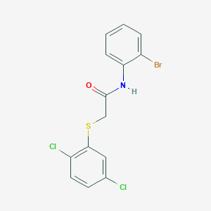 molecular formula C14H10BrCl2NOS B3916460 N-(2-bromophenyl)-2-[(2,5-dichlorophenyl)thio]acetamide 