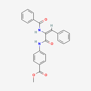 molecular formula C24H20N2O4 B3916483 methyl 4-{[2-(benzoylamino)-3-phenylacryloyl]amino}benzoate 