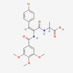 molecular formula C22H23BrN2O7 B3916490 N-{3-(4-bromophenyl)-2-[(3,4,5-trimethoxybenzoyl)amino]acryloyl}alanine 