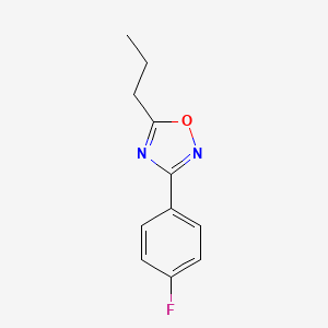 molecular formula C11H11FN2O B3916496 3-(4-fluorophenyl)-5-propyl-1,2,4-oxadiazole 