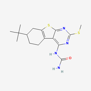 molecular formula C16H22N4OS2 B3916515 N-[7-tert-butyl-2-(methylthio)-5,6,7,8-tetrahydro[1]benzothieno[2,3-d]pyrimidin-4-yl]urea 