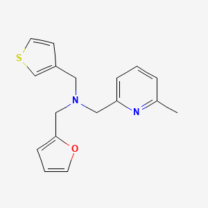 molecular formula C17H18N2OS B3916525 (2-furylmethyl)[(6-methylpyridin-2-yl)methyl](3-thienylmethyl)amine 