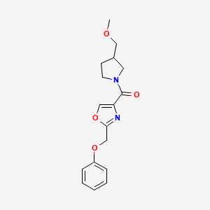 molecular formula C17H20N2O4 B3916538 4-{[3-(methoxymethyl)-1-pyrrolidinyl]carbonyl}-2-(phenoxymethyl)-1,3-oxazole 